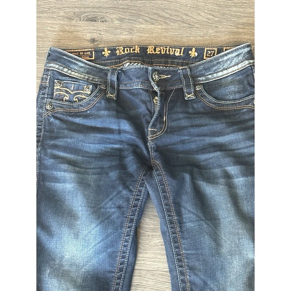 Womens Rock Revival Jeans Size 27 Jessica Skinny - Picture 2 of 4